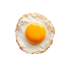 fried egg isolated on white background