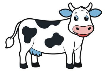 Cow outline vector illustration and ready for print.
