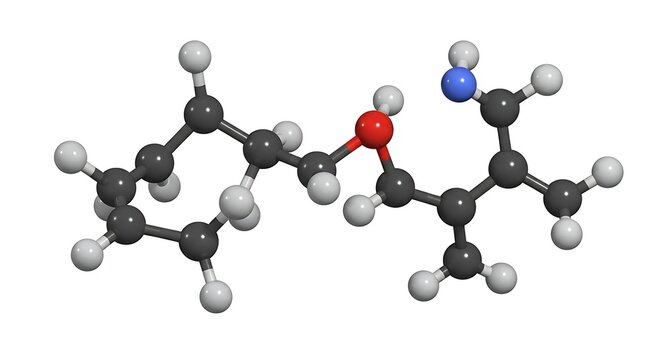 Molecular Structure Representation of Amphetamine Used in Medicine and Science