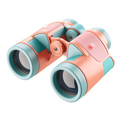 Colorful kids' binoculars with a pastel color scheme.