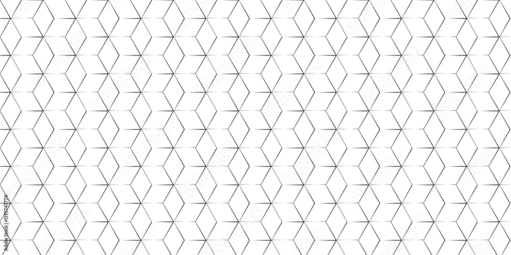 Fototapete Seamless pattern with hexagon square cube geometric pattern shapes grid metal element texture design. vector tiles gradient science web tech connection triangle diamond honeycomb hexagon art.	
