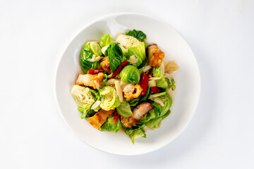 Stir-fried Baby Cabbage with Pork Belly