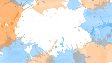 Watercolor Splashes Background Frame