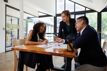 Financial Business analyze the graph of the company's performance to create profits and growth, Market research reports and income statistics, Financial and Accounting meeting concept.	