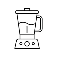 a vector illustration black outline of a blender.eps