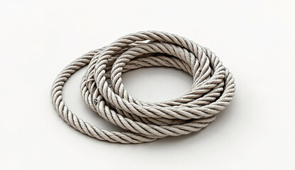 rope coil isolated on white, Generative AI
