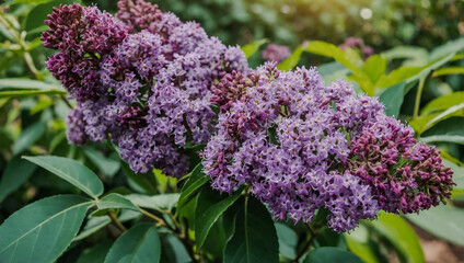 Obraz premium Buddleja davidii summer lilac blooms in clusters.