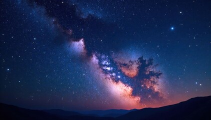 Obraz premium Stunning image of a starry night sky with celestial objects , celestial, stars, galaxy