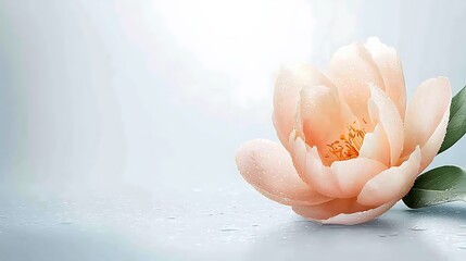 Fototapeta premium Spring flora blooming flower in nature serene environment soft light viewpoint