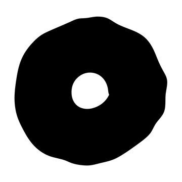 recommend clip art: A Simple Black Donut or Ring Shape Graphic Illustration