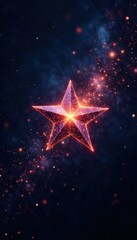 Sparkling star cluster against a black background, nebula, stardust