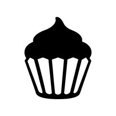 Delicious Chocolate Cupcake Dessert Icon Sweet Treat Bakery Food Pastry