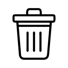 Trash Can Representing Delete or Remove Icon Design