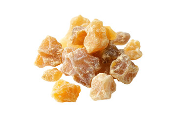 Frankincense resin pieces isolated on transparent background