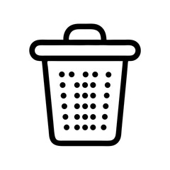 Trash Can with Dotted Fill Representing Delete Action Icon Design