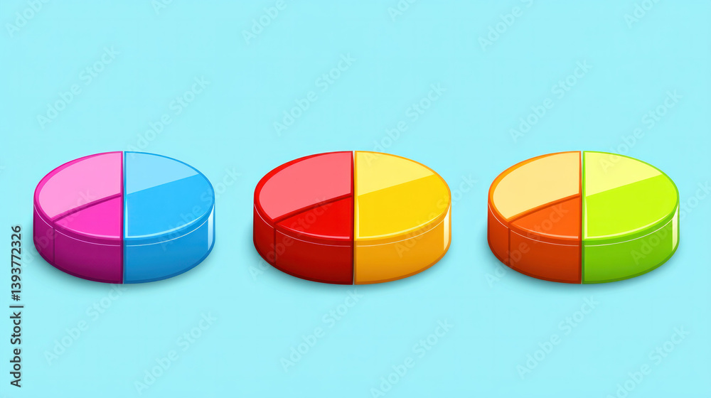 Poster three colorful pills are shown in a row, each with a different color. the pills are arranged in a wa