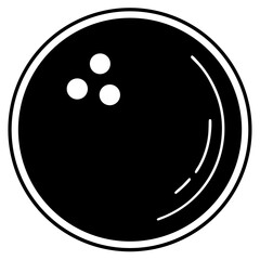 Fototapeta premium silhouette Bowling ball icon