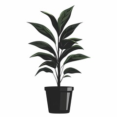 Elegant Indoor Plant Decor: Embrace Green Leaves and Botanical Serenity in Your Minimalistic Home Design 

