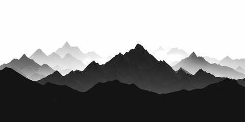 Monochrome Mountain Landscape Photography: Dramatic Natural Scenery in Black and White