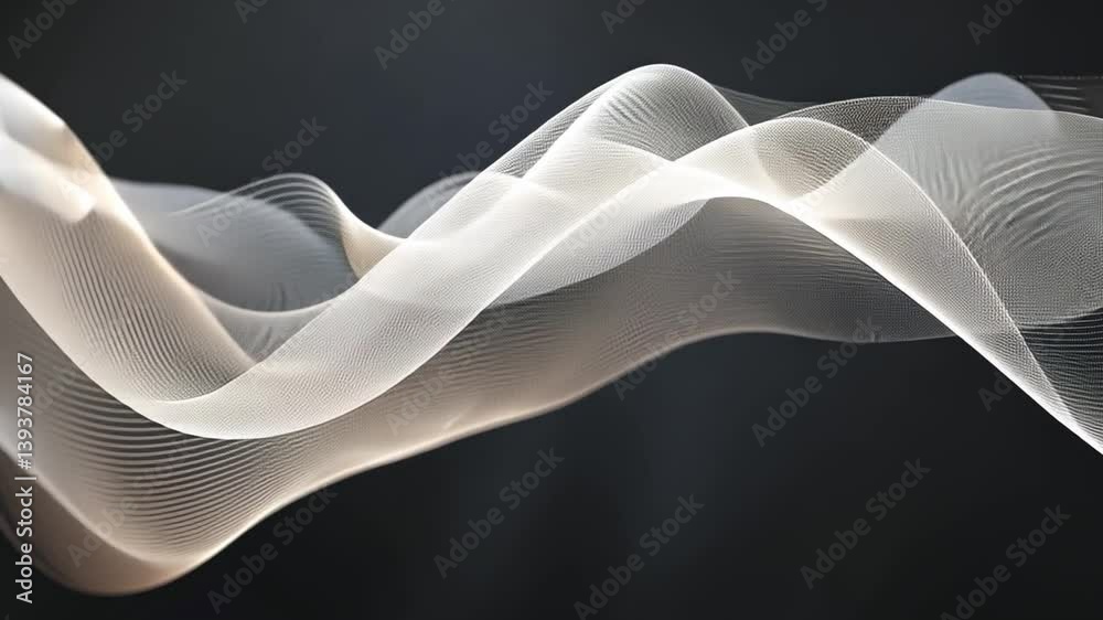 Poster elegant abstract design of waves and lines serene background of soft movement and tranquility in flu