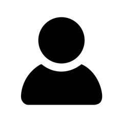 User Silhouette Representing Profile or Account Icon Design