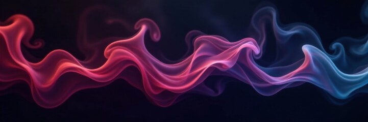 Obraz premium Realistic smoke effects with wispy tendrils on black background, texture, visual