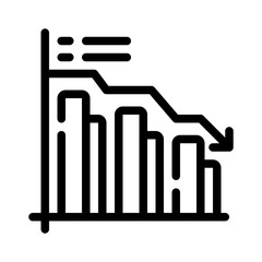 waterfall chart line icon