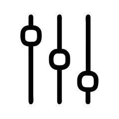 Vertical Sliders Representing Control Panel or Settings Icon Design
