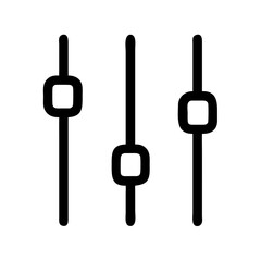 Vertical Sliders Representing Control Panel or Settings Icon Design