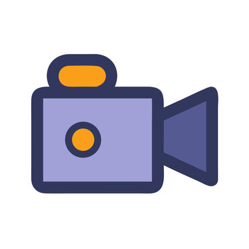 Video Camera Representing Recording or Media Capture Icon Design