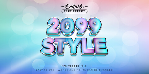 2099 style editable text effect in modern trend style.