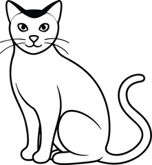 Line Art Cat Icon
