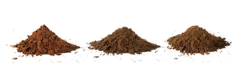 pile of soil isolated
