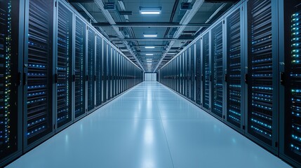 New Large Data Center Construction at Agriport Business Park in Middenmeer, Netherlands, Featuring AI and Internet Infrastructure in Minimalist Style