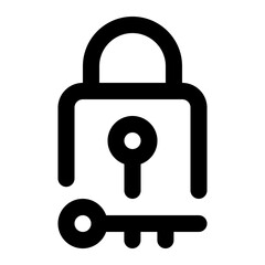 icon keylock with style outline