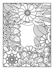 borders adult coloring pages. abstract floral background