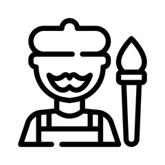artist line icon