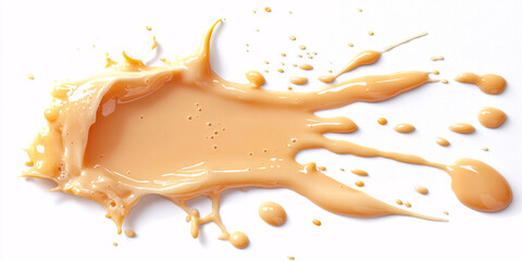 Abstract image of a creamy liquid splash against a white backdrop.