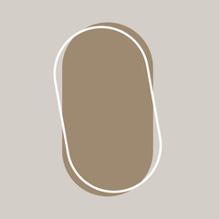vector illustration of a brown pill
