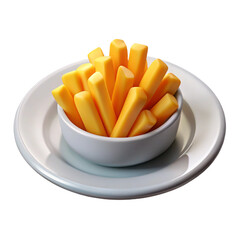 french fries in a white bowl