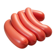 sausage isolated on white background