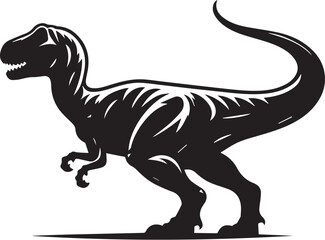 black dinosaur silhouette