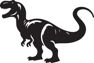 black dinosaur silhouette