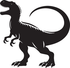 black dinosaur silhouette