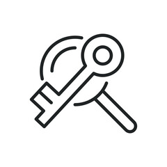 Keyword thin line icons. Editable stroke and Perfect pixel on transparent background