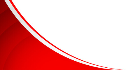 wave background. A sleek red and white vector background featuring smooth curved lines and gradient curves, forming a dynamic and professional abstract design.