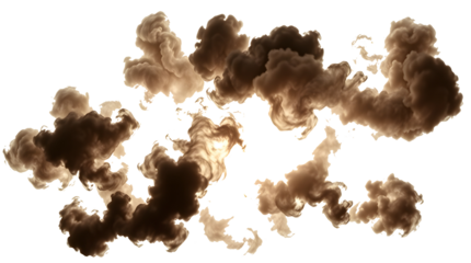 smoke or steam clouds over black background, smoke no background captured in high-resolution detail