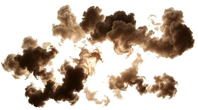 smoke or steam clouds over black background, smoke no background captured in high-resolution detail