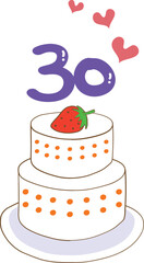 숫자30 케잌