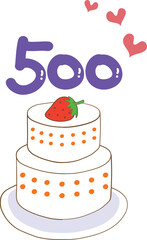 숫자500 케잌